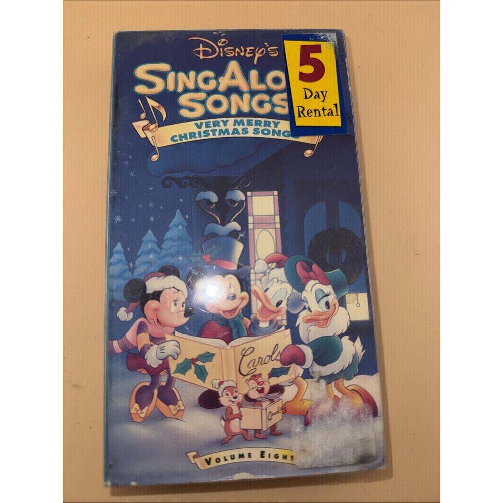 Disney’s Sing Along Songs Very Merry Christmas VHS Video Tape Vol 8 VTG